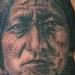 Tattoos - Black and Gray Portrait Tattoo of Sitting Bull Indian Chief  - 63237